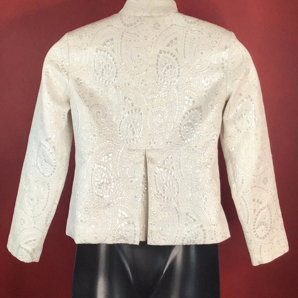 CHICO’S METALLIC JACKET SIZE 0 - Picture 3 of 5